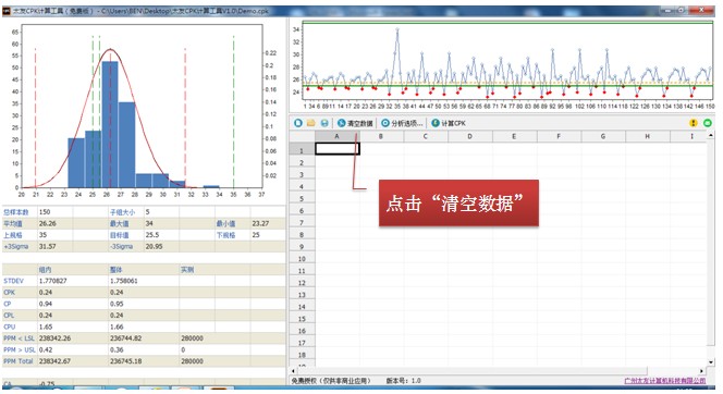 CPK計算操作步驟1--清空數據