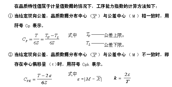 工序能力cp的計算方法